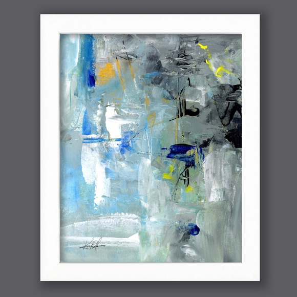 Original Framed Abstract Painting - Abstract Connections 1